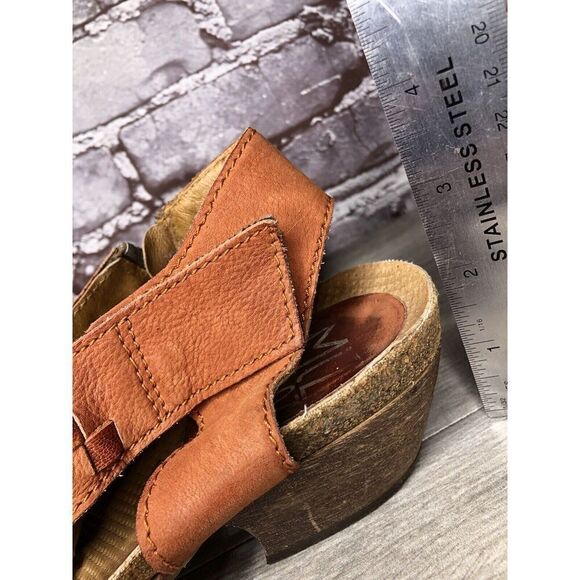 Miz Mooz Orange Leather Side Zipper Strap Heeled Sandals Women Sz 41EU/10.5M US - Picture 14 of 16